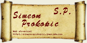 Simeon Prokopić vizit kartica